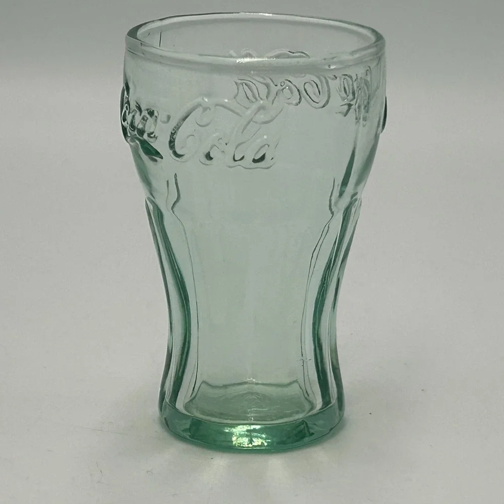 Libbey Coke Coca-Cola Mini Green Shot Glass 2.25oz / 3 Inch Single Glass Vintage